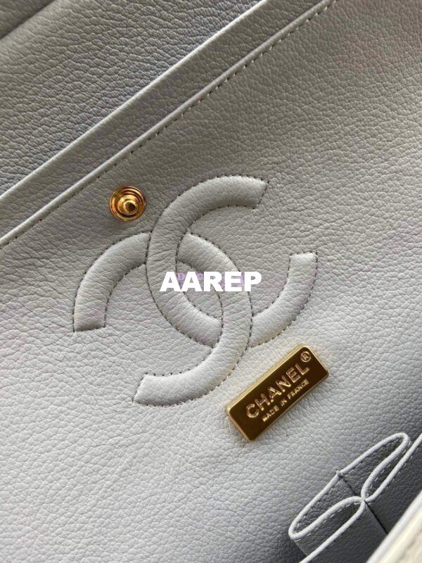 Replica Chanel Python Leather CF Classic Flap Bag Silvery 27 8