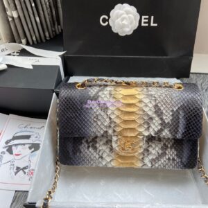 Replica Chanel Python Leather CF Classic Flap Bag 26