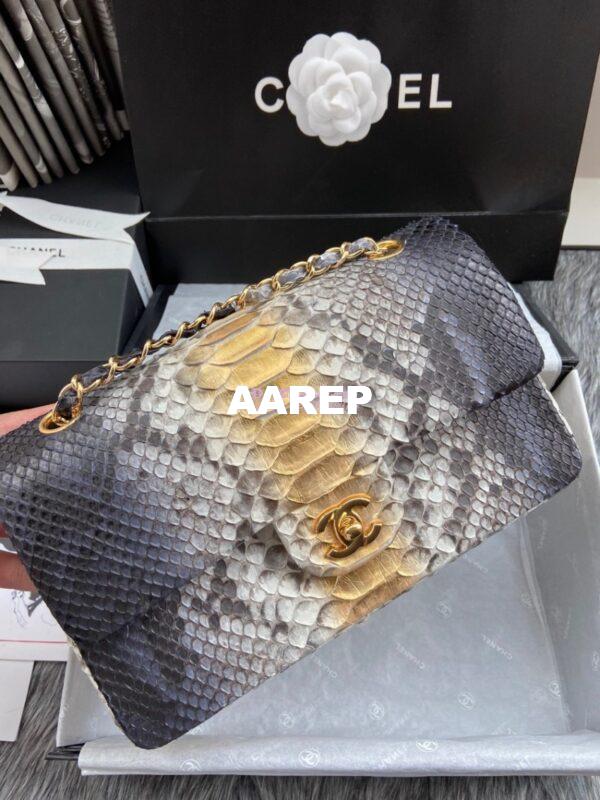 Replica Chanel Python Leather CF Classic Flap Bag 26 3