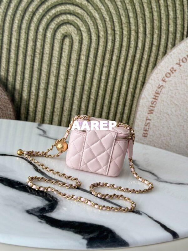 Replica Chanel New Mini Vanity With Charm Chain in Lambskin AP1447 Light Pink 11
