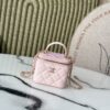 Replica Chanel New Lambskin Vanity With Chain and Top Handle AP2199 Light Pink 2
