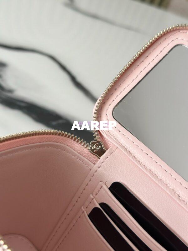 Replica Chanel New Lambskin Vanity With Chain and Top Handle AP2199 Light Pink 10