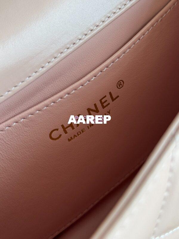 Replica Chanel 25A Relaunched Calfskin Mini / Small Flap Bag with Gold Charm Chain AS2649 AS2615 Light Pink 19