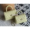 Replica Chanel Coco Handle Bag in Caviar with Edge Stitching 92990 92991 in Light Gold Hardware Peach Pink 2