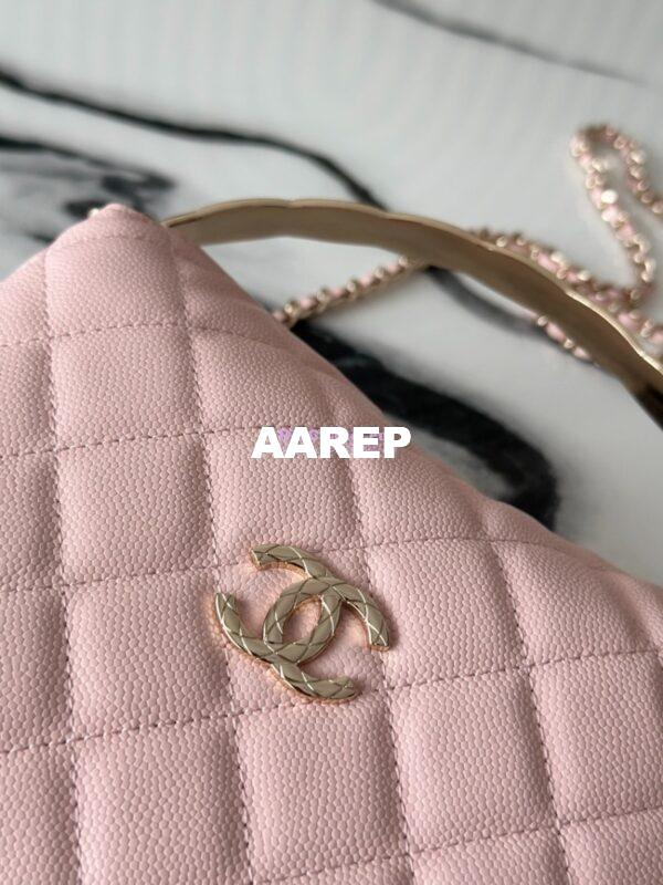 Replica Chanel 25S Limited Edition Grained Calfskin Vanity Box Bag with Top Handle AP4591 Light Pink 5