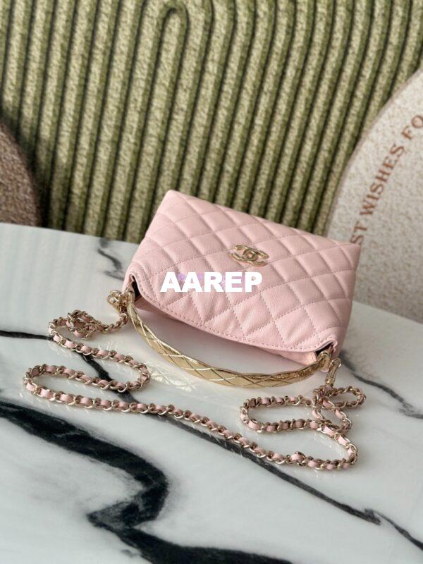 Replica Chanel 25S Limited Edition Grained Calfskin Vanity Box Bag with Top Handle AP4591 Light Pink 6