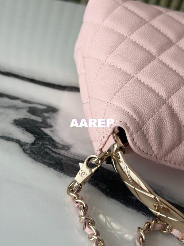 Replica Chanel 25S Limited Edition Grained Calfskin Vanity Box Bag with Top Handle AP4591 Light Pink 9