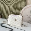 Replica Chanel 25S Leather Chain Strap CC Logo Handle Flap Bag AP3238 Metallic Gold 2