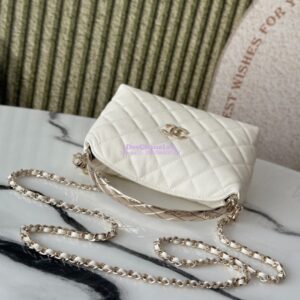 Replica Chanel 25S Limited Edition Grained Calfskin Vanity Box Bag with Top Handle AP4591 White 2