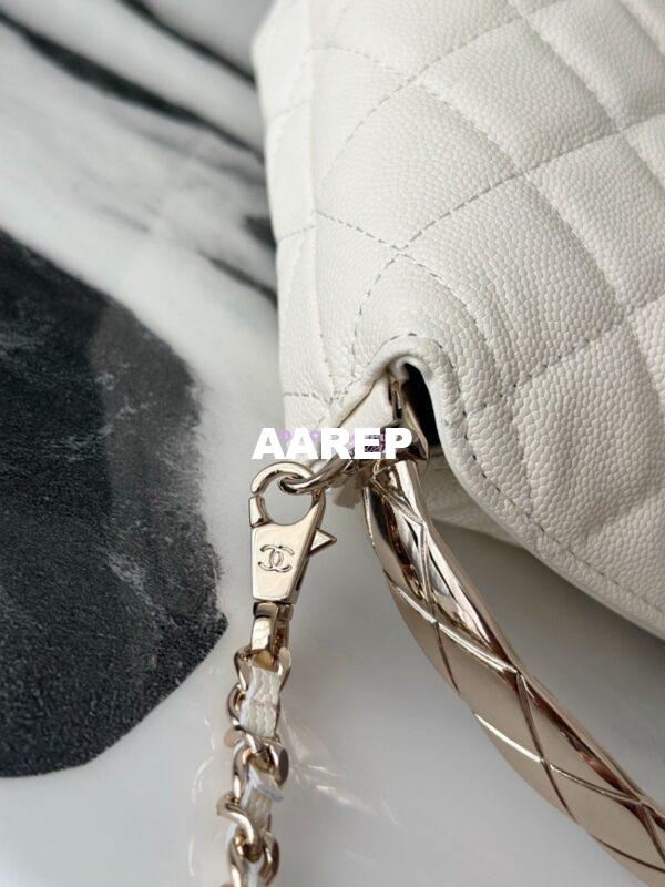Replica Chanel 25S Limited Edition Grained Calfskin Vanity Box Bag with Top Handle AP4591 White 8