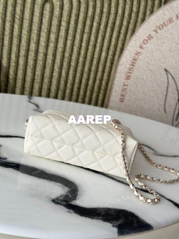 Replica Chanel 25S Limited Edition Grained Calfskin Vanity Box Bag with Top Handle AP4591 White 11