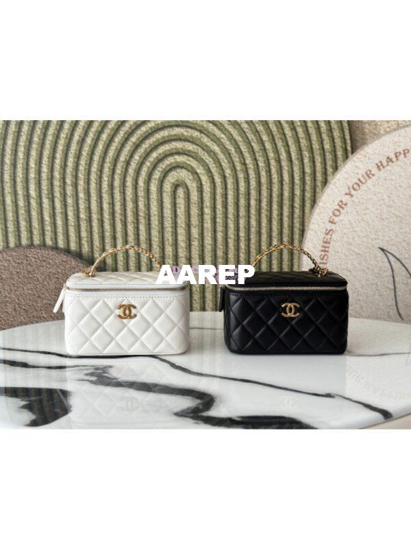 Replica Chanel 25C Lambskin Vanity with Chain AP2805 White 3