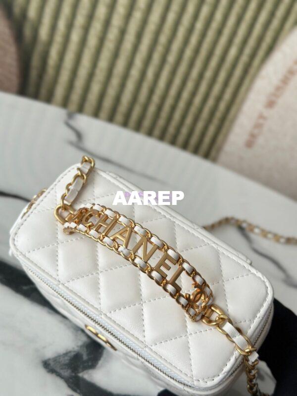 Replica Chanel 25C Lambskin Vanity with Chain AP2805 White 5