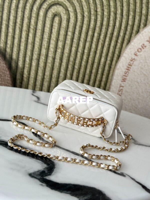 Replica Chanel 25C Lambskin Vanity with Chain AP2805 White 6