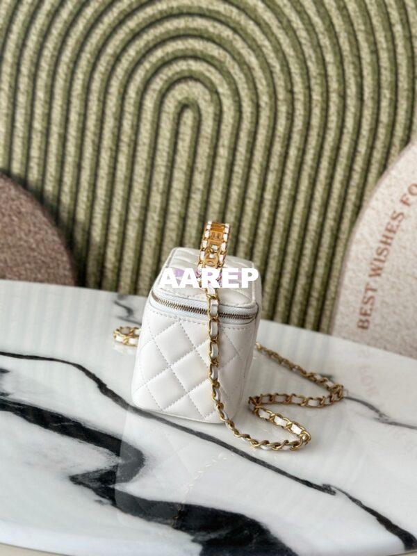 Replica Chanel 25C Lambskin Vanity with Chain AP2805 White 7