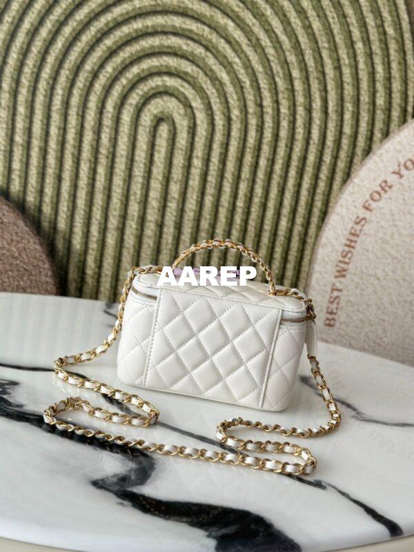 Replica Chanel 25C Lambskin Vanity with Chain AP2805 White 11