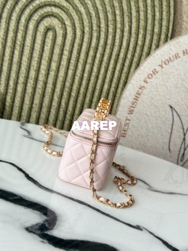Replica Chanel 25C Lambskin Vanity with Chain AP2805 Light Pink 7