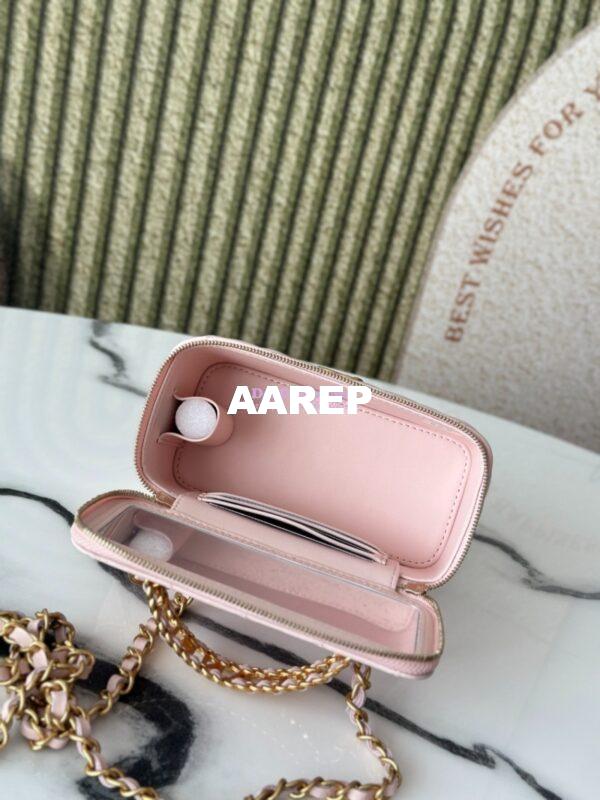 Replica Chanel 25C Lambskin Vanity with Chain AP2805 Light Pink 9