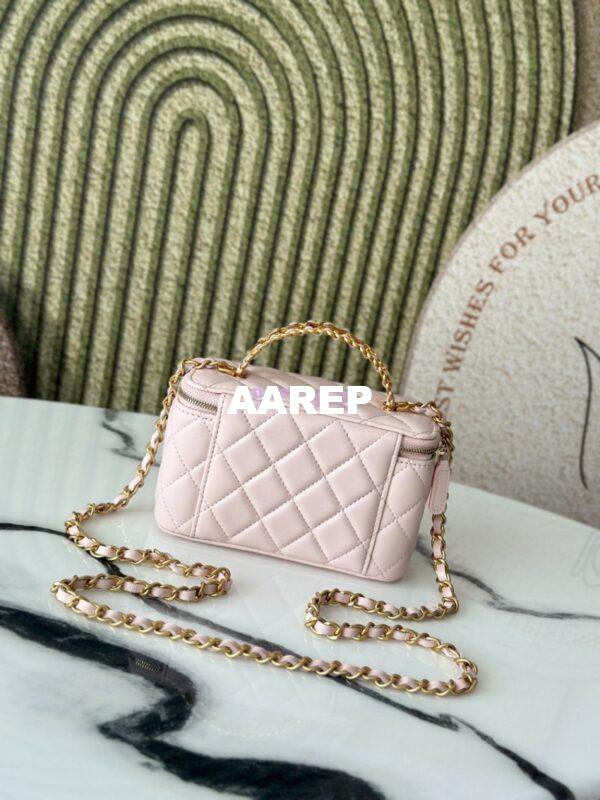 Replica Chanel 25C Lambskin Vanity with Chain AP2805 Light Pink 11