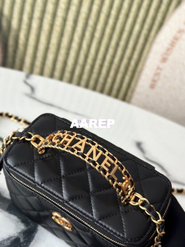 Replica Chanel 25C Lambskin Vanity with Chain AP2805 Black 4