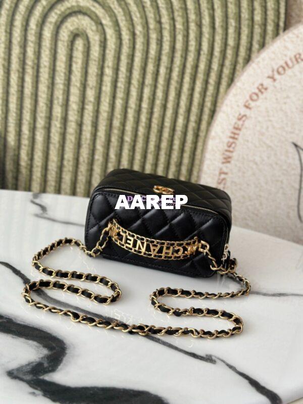 Replica Chanel 25C Lambskin Vanity with Chain AP2805 Black 5