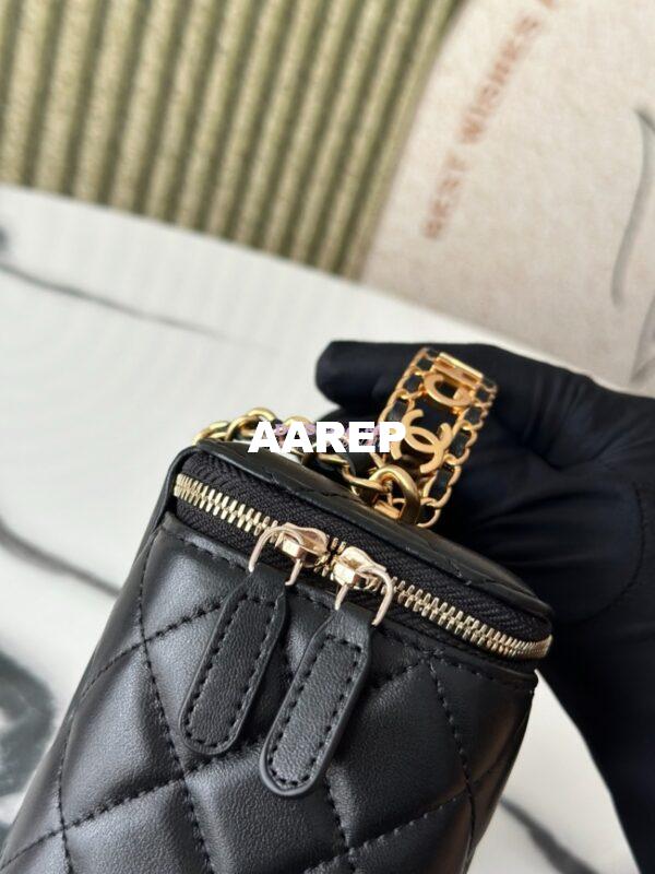 Replica Chanel 25C Lambskin Vanity with Chain AP2805 Black 6