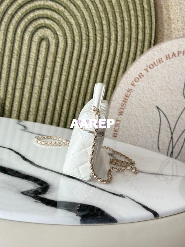 Replica Chanel 25P CC Top Handle Vanity Bag Caviar White AP4385 7
