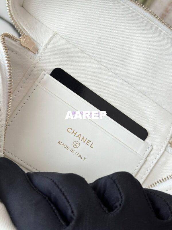 Replica Chanel 25P CC Top Handle Vanity Bag Caviar White AP4385 10