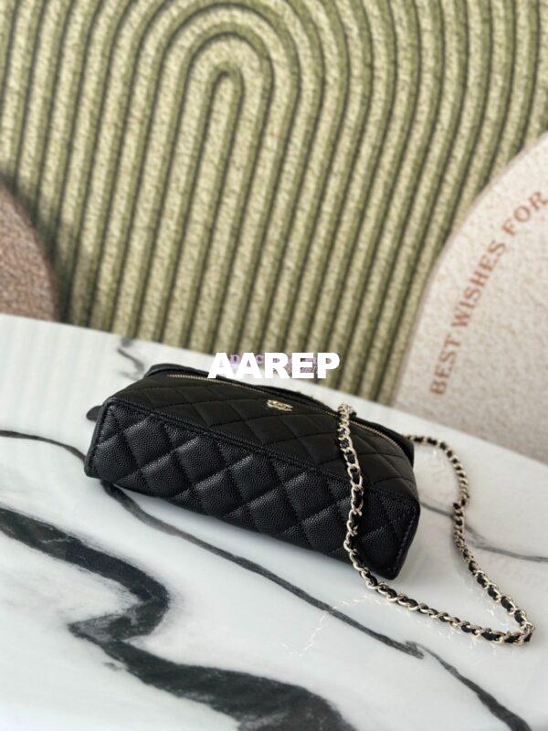 Replica Chanel 25P CC Top Handle Vanity Bag Caviar Black AP4385 10