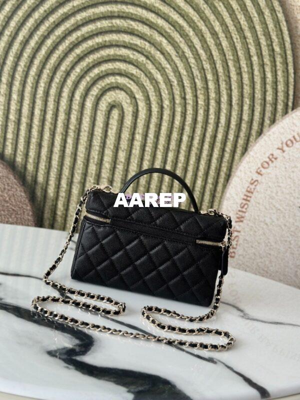 Replica Chanel 25P CC Top Handle Vanity Bag Caviar Black AP4385 11