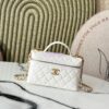 Replica Chanel 25P CC Top Handle Vanity Bag Caviar Black AP4385