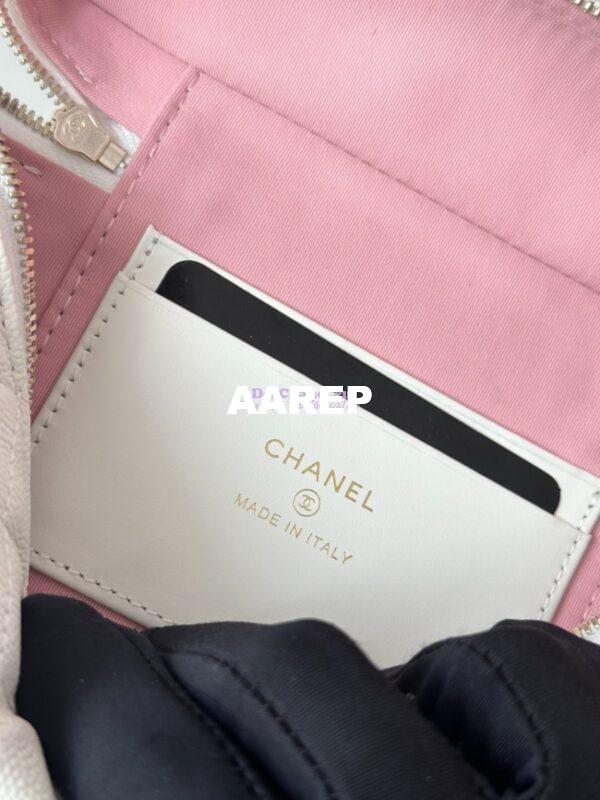 Replica Chanel 25P Long Vanity with Chain Grained Calfskin AP4483 White 9