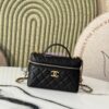 Replica Chanel 25P Long Vanity with Chain Grained Calfskin AP4483 White