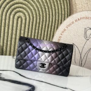 Replica Chanel Medium CF Classic Double Flap Bag in Iridescent Metallic Calfskin Limited Edition