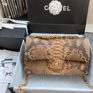Replica Chanel Python Leather CF Classic Flap Bag 25