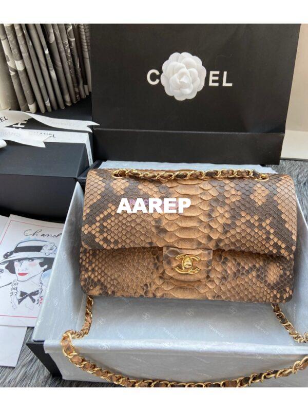 Replica Chanel Python Leather CF Classic Flap Bag 25 3