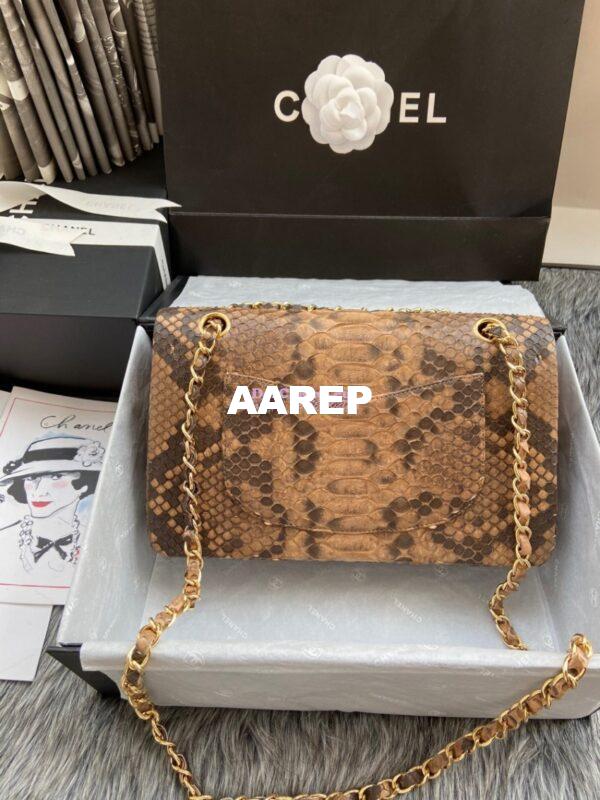 Replica Chanel Python Leather CF Classic Flap Bag 25 8