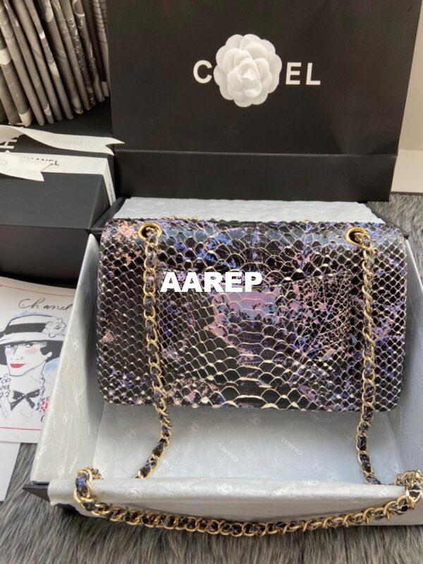 Replica Chanel Python Leather CF Classic Flap Bag 24 7