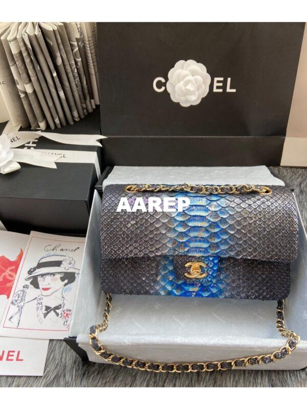 Replica Chanel Python Leather CF Classic Flap Bag 23 3