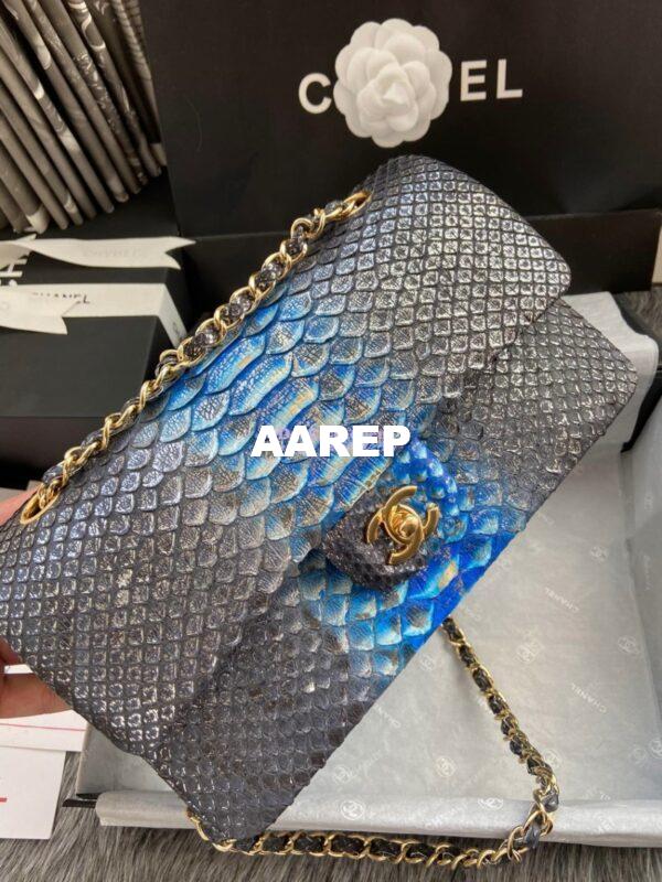 Replica Chanel Python Leather CF Classic Flap Bag 23 4