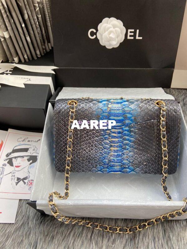 Replica Chanel Python Leather CF Classic Flap Bag 23 8