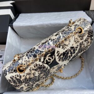 Replica Chanel Python Leather CF Classic Flap Bag 22 2