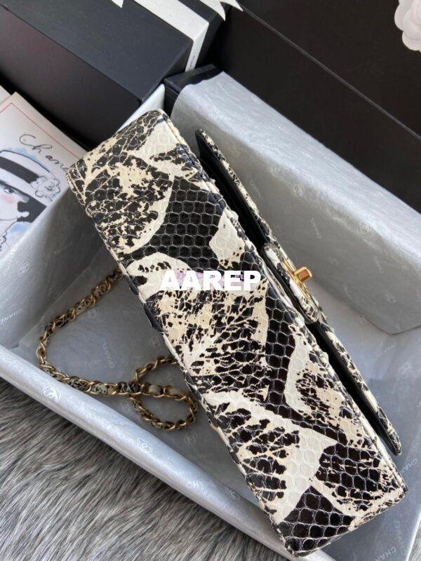 Replica Chanel Python Leather CF Classic Flap Bag 22 8
