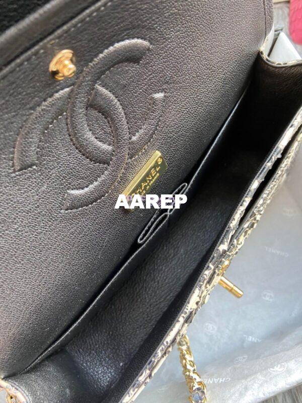 Replica Chanel Python Leather CF Classic Flap Bag 22 10