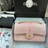 Replica Chanel Python Leather CF Classic Flap Bag Light Grey 21 2