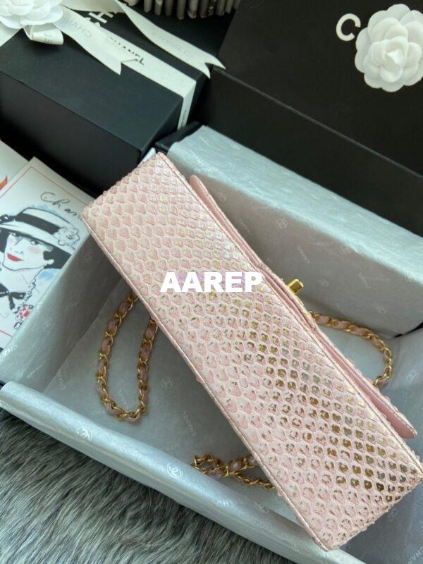 Replica Chanel Python Leather CF Classic Flap Bag Blush 20 7