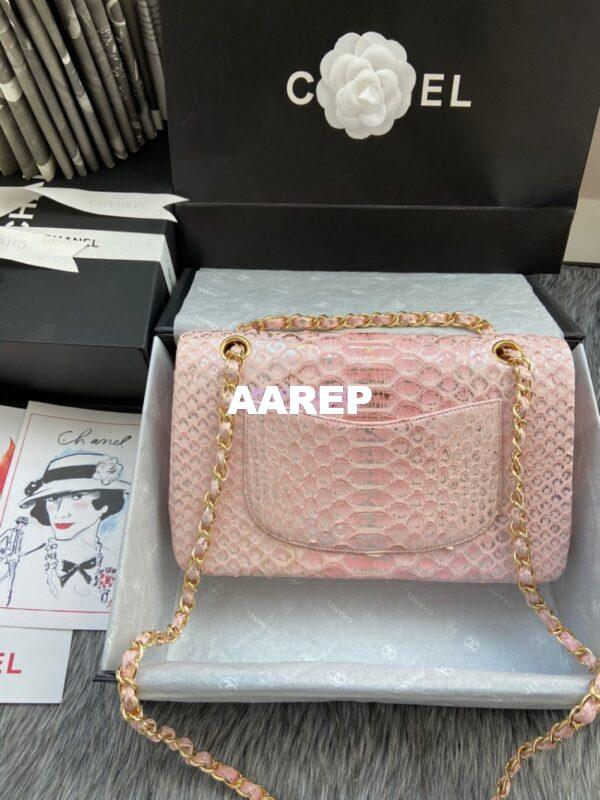 Replica Chanel Python Leather CF Classic Flap Bag Blush 20 8