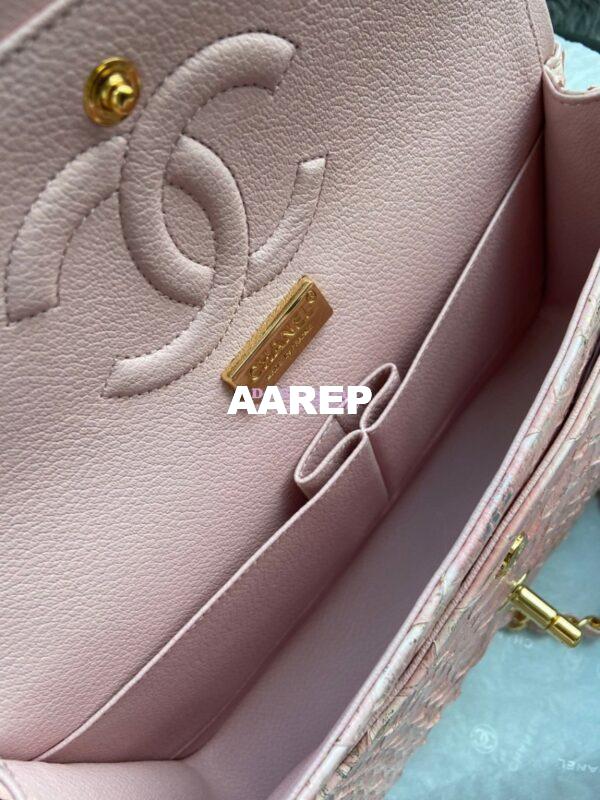 Replica Chanel Python Leather CF Classic Flap Bag Blush 20 9