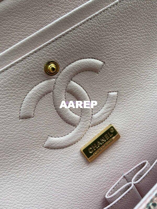 Replica Chanel Python Leather CF Classic Flap Bag Blush 20 10