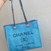 Replica Chanel Deauville Mixed Fibers Calfskin Shopping Bag A66943 Black 2